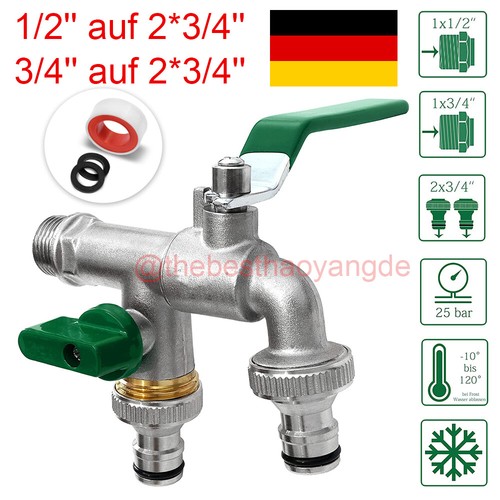 Doppel wasserhahn garten 2 - garten, 1/2
